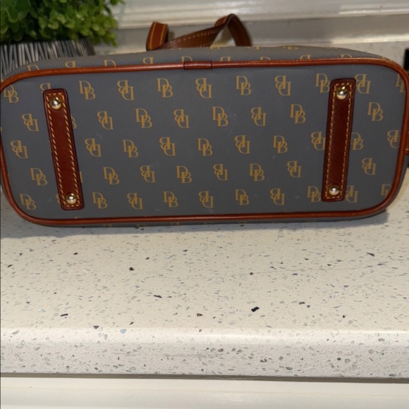 Dooney & Bourke Gray Brown Monogram Tote - Picture 3 of 5